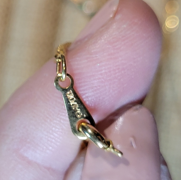 Vintage Avon Green & Icy Rhinestone Necklace 18" Long Chevron Costume Jewelry - Picture 4 of 12